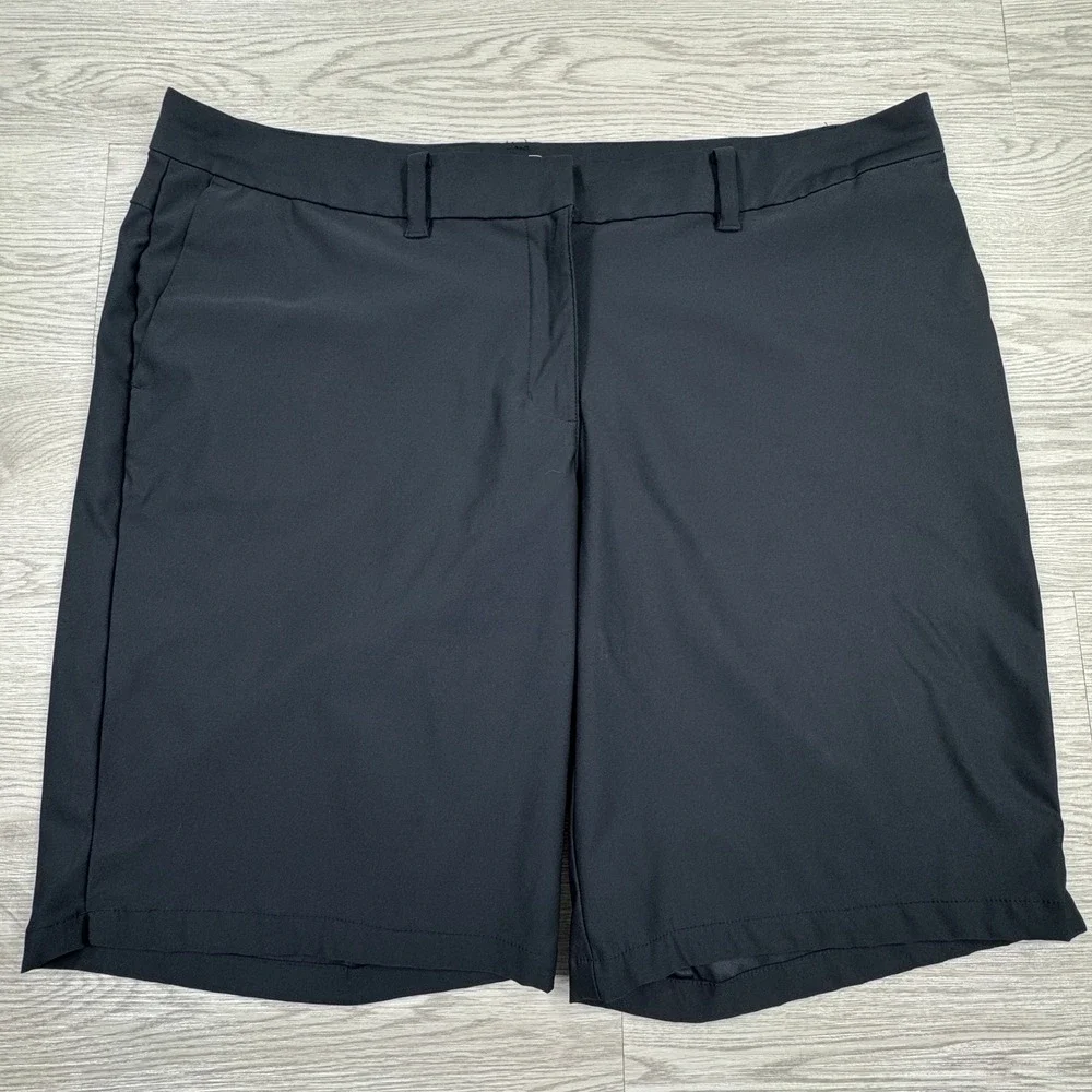 Nike Womens Shorts Dri-FIT Golf Performance Black Size 16 Lightweight Breathable